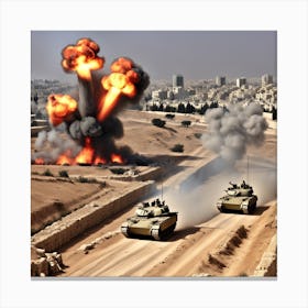 Syria War 2 Canvas Print