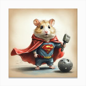 Super Hamster 7 Canvas Print