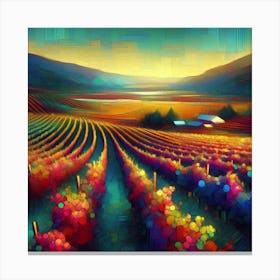 Sunset Vineyard Canvas Print