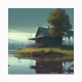 House By The Lake 8 Canvas Print