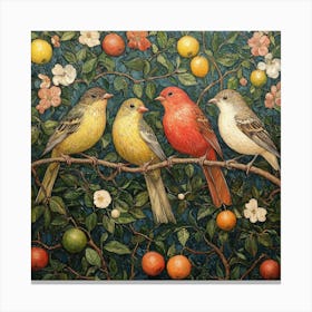 Birds On A Branch Art 15 Canvas Print