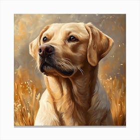 Labrador Retriever Calm Oil Painting 6 Canvas Print