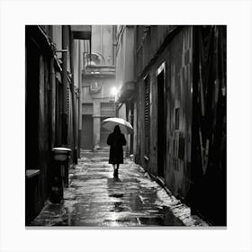 Rainy Alley Canvas Print