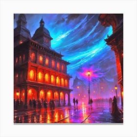 City At Night 6 Canvas Print