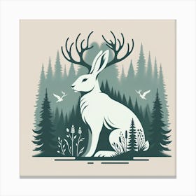 Hare In The Forest Canvas Print