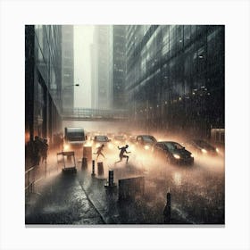 Rainy Day In New York City 2 Canvas Print