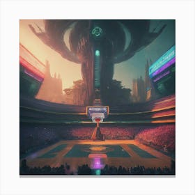 Futuristic Basketball Arena Canvas Print