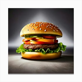 Hamburger Stock Photos & Royalty-Free Images Canvas Print