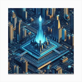 Futuristic Cityscape 1 Canvas Print