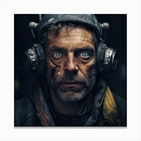 Man With Headphones Canvas Print