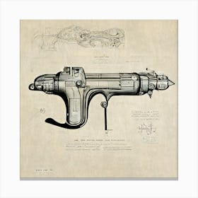 Gun Sketch Canvas Print