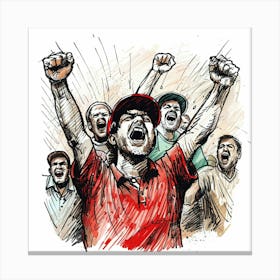 Football Soccer Fans Canvas Print