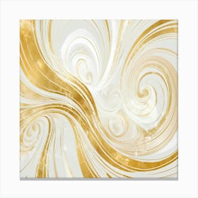 Abstract Gold Swirls Canvas Print