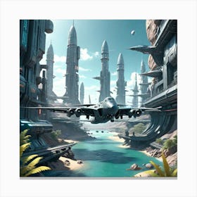 Futuristic City Canvas Print