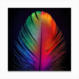 Firefly Vibrant Multicolored Feather With Intricate Gradient Details 17757 (2) Canvas Print