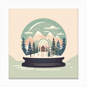 Rovaniemi Finland 2 Snowglobe Canvas Print