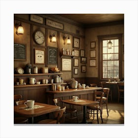 Coffee Shop Interior 5 Canvas Print