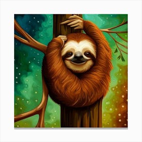 Pretty Sloth Canvas Print