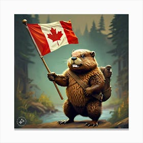 A Brawny Beaver With Broad Shoulders And Canvas Print