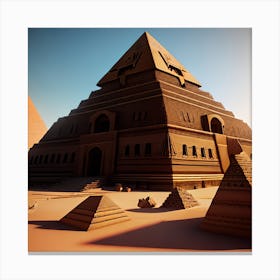 Gothic Ancient Egyptian 3 Pyramids During Sunset 8k Resolution Gothic Style Expressionism Masterpiece Monochromatic Tetredic Ornate Colors Unreal Engine 5 Cinema 2dd4f32a B1dd 4194 B2d3 Fdbc2abc189c Canvas Print