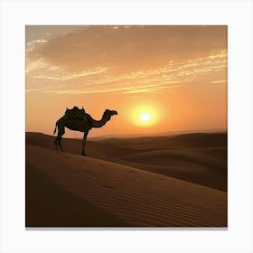 Stockcake Desert Sunset Silhouette 1719975213 Canvas Print