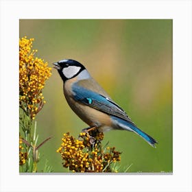 Tit on branch 50 Canvas Print