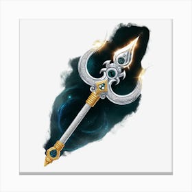 Gleaming Trishul Cosmic Weapon Canvas Print