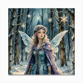 Fairy In The Woods Canvas Print