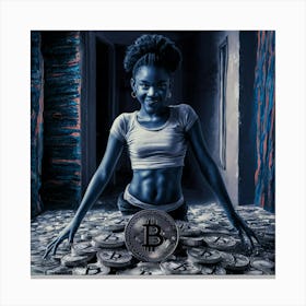 Bitcoin Girl 1 Canvas Print