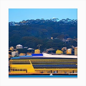 Cruise Ship In Sydney Harbour Canvas Print
