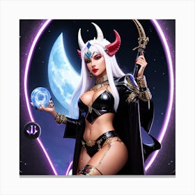 Gorgerous devil Goddess Canvas Print