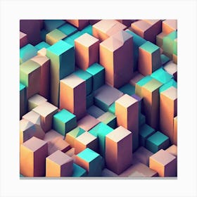 3d Cubes Canvas Print