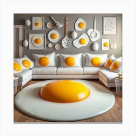 Egg On The Wall Canvas Print