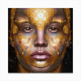 Golden Face 1 Canvas Print