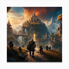 Travelling to a magical realm  Canvas Print