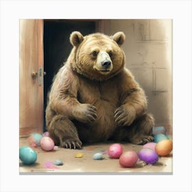 Easter Bear 3 Canvas Print