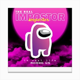 Impostor Cover Art Design Retro Style Canvas Print