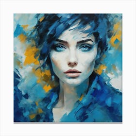 Blue eyed Girl Canvas Print