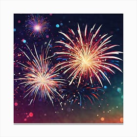 Fireworks In The Sky Canvas Print