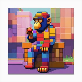 Rubics Monkey Canvas Print
