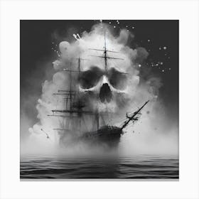 Skull Ship Canvas Print