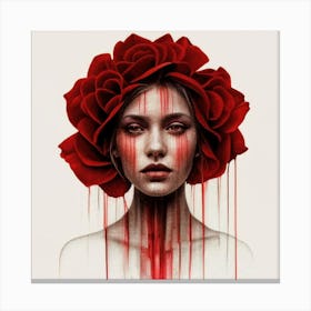 Blood And Roses Canvas Print