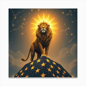 Lion In The Sky 2 Canvas Print