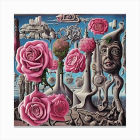 Pink Roses Canvas Print