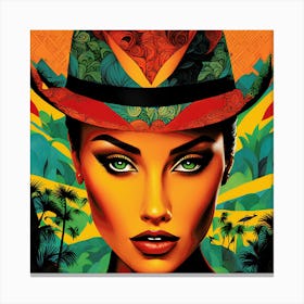 Woman In A Hat 2 Canvas Print