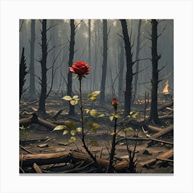 Rose In The Forest Canvas Print