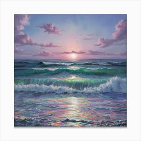 Sunset Over The Ocean 15 Canvas Print