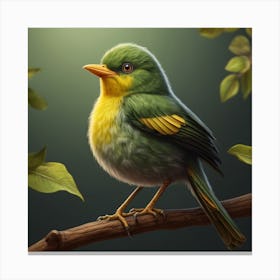 Bird On A Branch 1 Canvas Print