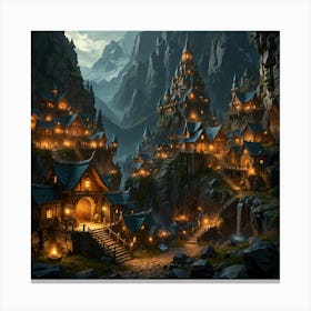 Village In The Mountains 13 Canvas Print