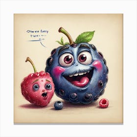 Cartoon Berries Canvas Print